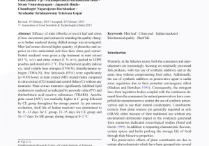 Spectrum Labs Quick Fix Plus Shelf Life Pdf Efficacy Of Mint Mentha Arvensis Leaf and Citrus Citrus