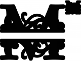 Split Letter Monogram Free Font M Split Monogram Sds M Split Monogram 0 99