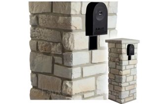 Stone Column Mailbox Kit Mailbox and Post Combo Enhance with Fake Ledgestone