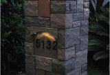 Stone Column Mailbox Kit Mailbox with solar Lighting Creative Faux Panels
