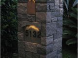 Stone Column Mailbox Kit Mailbox with solar Lighting Creative Faux Panels