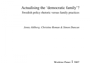 Swedish Employee Self Service Pdf Actualizing the Democratic Family Swedish Policy Rhetoric