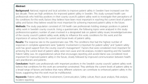 Swedish Employee Self Service Pdf Factors Influencing Patient Safety In Sweden Perceptions Of