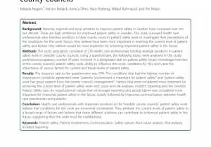 Swedish Employee Self Service Pdf Factors Influencing Patient Safety In Sweden Perceptions Of