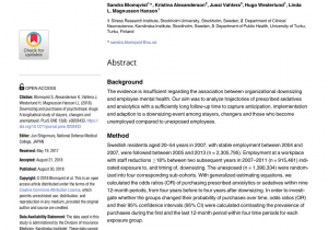 Swedish Employee Self Service Pdf Job Strain and Depressive Symptoms In Men and Women A