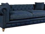 Tapiceria De Muebles En Dallas Tx Greenwich Tufted Blue Denim Fabric sofa by Spectra Home Decorating