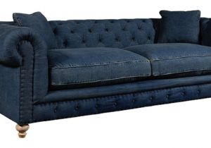 Tapiceria De Muebles En Dallas Tx Greenwich Tufted Blue Denim Fabric sofa by Spectra Home Decorating