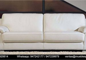 Tapiceria De Muebles En Houston Tx Sl 342 Elegante sofa En Autentico Cuero Color Blanco Pa Delo A La