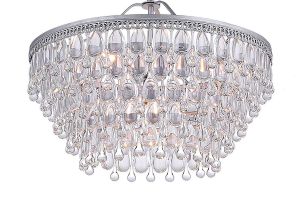 Teardrop Crystals Chandelier Parts Amazon Com Jojospring Wesley Crystal 6 Light Chandelier with Clear