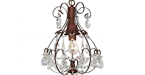 Teardrop Crystals Chandelier Parts Brushed Oak 1 Light Teardrop Crystal Chandelier Amazon Com