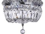 Teardrop Crystals Chandelier Parts New Galaxy 2 Light Chrome Finish Crystal Shade Chandelier Flushmount