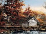 Terry Redlin Art Prices Limited Edition Print Autumn Shoreline by Terry Redlin