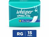The Best Sanitary Pads after Delivery Whisper Maxi Fit Sanitary Pads Regular Wings 15 Pc Pack Buy Whisper