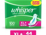 The Best Sanitary Pads after Delivery Whisper Ultra Clean Sanitary Pads Extra Large Plus 44 Pc Pack Buy