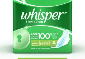 The Best Sanitary Pads after Delivery Whisper Ultra Clean Sanitary Pads Large Wings 15 Pc Pack Buy
