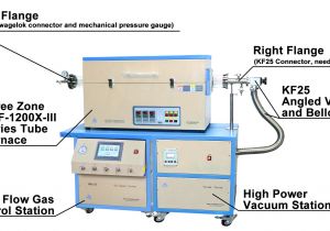 Thermo Pride Oil Furnace Parts Three Zones Tube Furnace 1200c with High Vacuum Station 1 0e 5