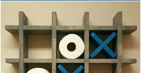 Tic Tac toe toilet Paper Holder Diy Bathroom Tic Tac toe Game Made to order toilet Paper Roll