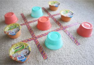 Tic Tac toe toilet Paper Holder Plans Applesauce Cups for A Diy Backyard Tic Tac toe Game Making Plans