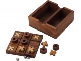 Tic Tac toe toilet Paper Holder solitaire and Tic Tac toe Wooden Board Game Buy Online at Best