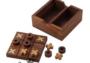 Tic Tac toe toilet Paper Holder solitaire and Tic Tac toe Wooden Board Game Buy Online at Best