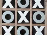 Tic Tac toe toilet Paper Holder Vintage Style Tic Tac toe Wooden Noughts and Crosses 30cm Square