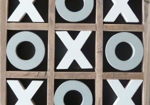 Tic Tac toe toilet Paper Holder Vintage Style Tic Tac toe Wooden Noughts and Crosses 30cm Square