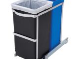 Tilt Out Trash Can Cabinet Ikea Pull Out Blue Recycle Bin Black Trash Can Slides Under Kitchen