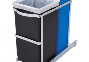 Tilt Out Trash Can Cabinet Ikea Pull Out Blue Recycle Bin Black Trash Can Slides Under Kitchen