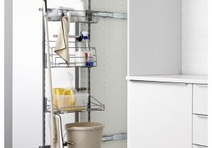 Tilt Out Trash Can Cabinet Ikea Utrusta Pull Out Rack for Cleaning Supplies Brainstorming