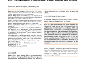 Tn Mint Mattress Reviews Pdf Dna Methylation In Inflammatory Bowel Disease and Beyond