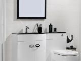 Toilet Sink Combo Units for Sale Cassellie Pebble D Shaped Combination Unit with Black Glass Style