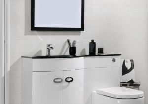 Toilet Sink Combo Units for Sale Cassellie Pebble D Shaped Combination Unit with Black Glass Style