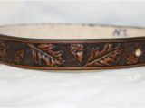 Tooled Leather Dog Collars Custom Hand tooled Leather Dog Collar