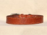 Tooled Leather Dog Collars Hand tooled Leather Dog Collar