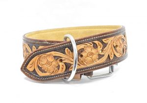 Tooled Leather Dog Collars Uk Luxury Hand Carved tooled Natural Wide Leather Dog Collar