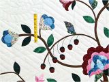 Tree Of Life Quilt Pattern Applique Rose Blue and Green Tree Of Life Applique Quilt Photo 5