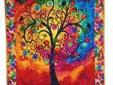 Tree Of Life Wall Hanging Quilt Pattern Quilted Wall Hanging Bright Tree Of Life by Sieberdesigns