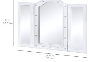Tri Fold Mirror Full Length Ikea Best Choice Products Lit Tabletop Tri Fold Vanity Mirror W Led
