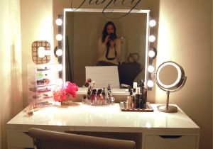 Tri Fold Vanity Mirror Ikea An Awesome Diy Makeup Vanity Made2style organization Pinterest