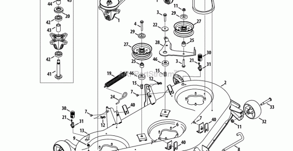 Troy Bilt Super Bronco 50 Deck Belt Diagram Troy Bilt 13wqa2kq011 Super Bronco 50 2015 Parts Diagram