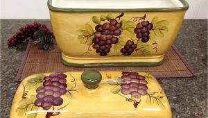 Tuscan Wine and Grape Kitchen Decor Kitchen Decor Grape Desing Tuscany Wine Bread Canister Box