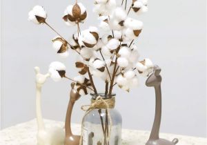 Types Of Filler Flowers Naturally Dried Cotton Stems Farmhouse Artificial Flower Filler