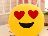Types Of Pillow Stuffing 30cm Cute Creative Emoji Pillow soft Stuffed Plush toy Doll Round