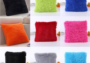 Types Of Pillow Stuffing 43 X 43cm Plush Cushion Pillow sofa Fluffy Throw Silver Grey Rose