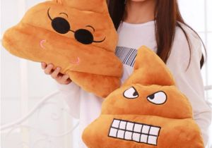 Types Of Pillow Stuffing Emoji Funny Poo Smiley Pillow soft Bolster Cushion Cotton Bedding