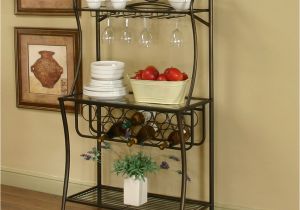 Under Cabinet Wine Glass Holder Ikea Traditional Interior Ideas with Cappuccino Finish Metal Bakers Rack