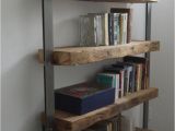 Unfinished Furniture Store Portland Maine Reclaimed Wood Bookcase Wood and Metal Shelves Industrial Shelving