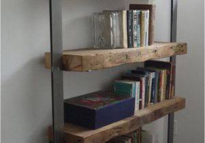 Unfinished Furniture Store Portland Maine Reclaimed Wood Bookcase Wood and Metal Shelves Industrial Shelving