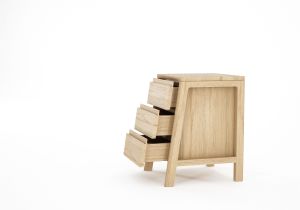 Unfinished Wood Furniture Portland Maine Circa17 Side Table with Three Drawers by Hugues Revuelta for