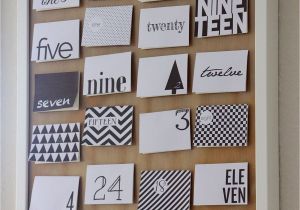 Unfinished Wooden Advent Calendar Adventskalender Freebie Black and White Diy D O O R D I Y